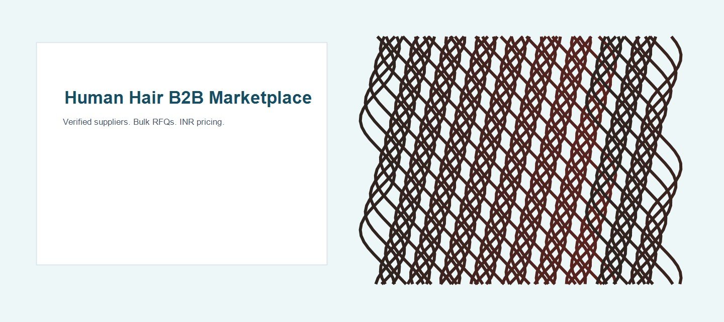 Human hair B2B marketplace visual